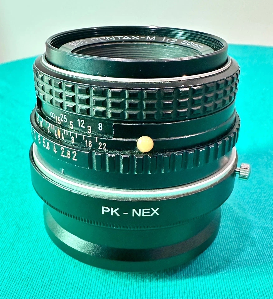 SMC PENTAX - M 1:2 50mm con ADAPTADOR DE MONTAJE PK-MEX EN EXCELENTE ESTADO Foto 2 de 4