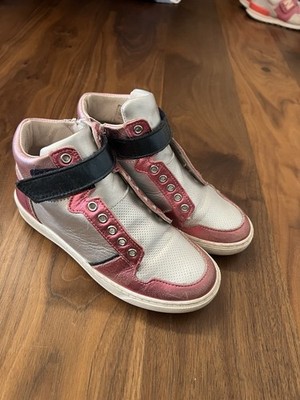 Jacadi Sneakers Ledere Gr.31 Silber Rosa Pink Gute Zustand