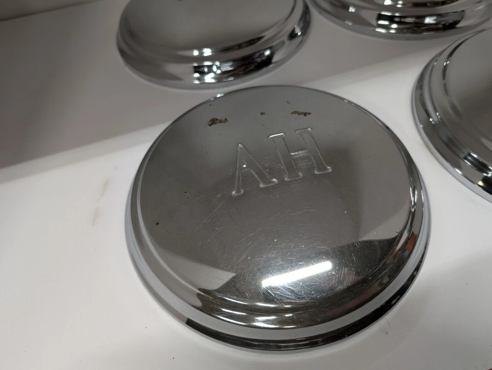 (4) Vintage 1959 1960 1961 1962 Austin Healey Sprite Dog Dish Hubcaps  - Image 4 of 4