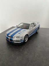 Nissan Skyline GTR R34 2 Fast 2 Furious NEU 1:18 Modellauto