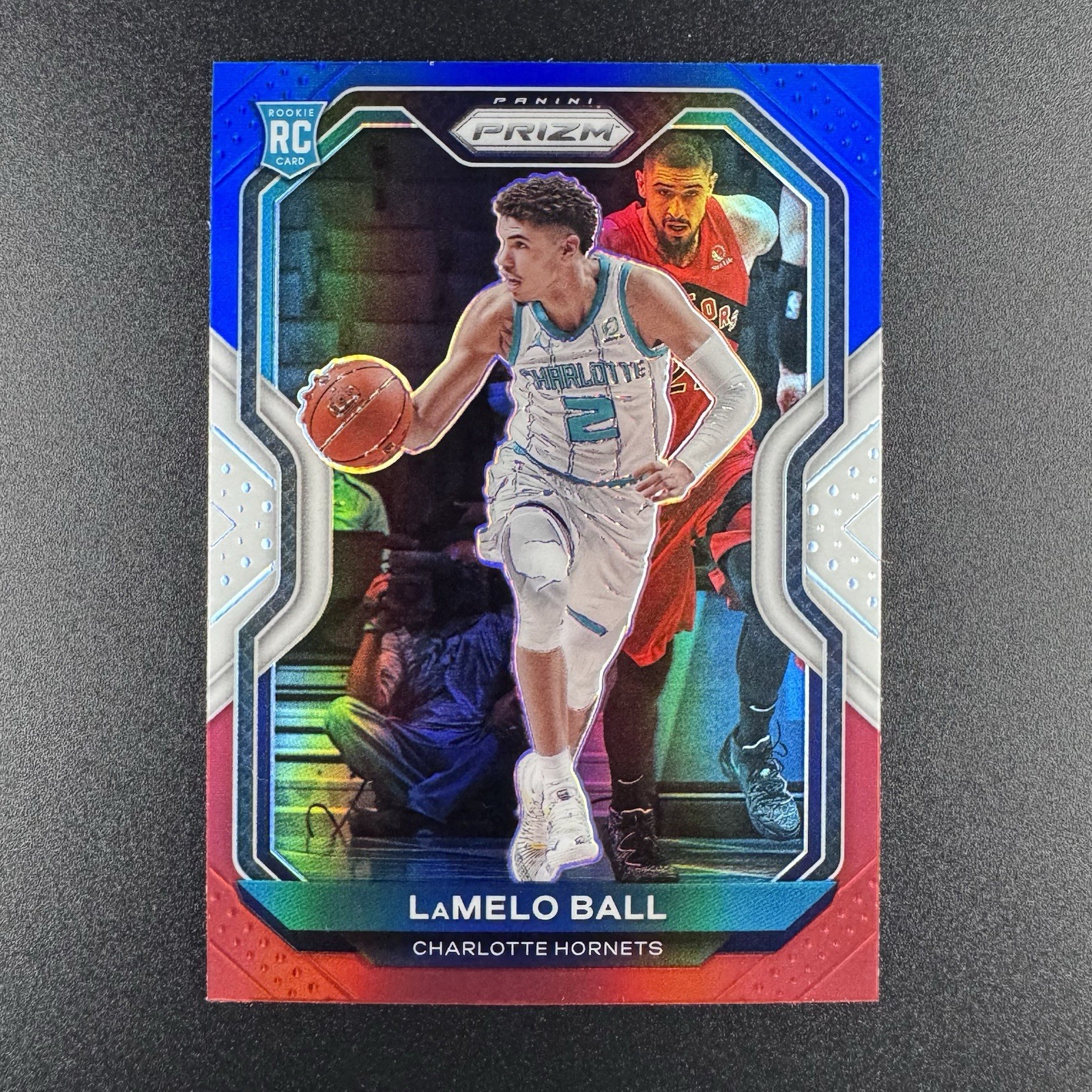 LaMelo Ball 2020-21 Prizm Red White Blue Parallel Rookie (RC) Hornets #278