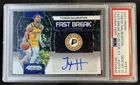 2023-24 Panini Prizm Tyrese Haliburton Fast Break Auto Black #1/1 Pacers PSA 10