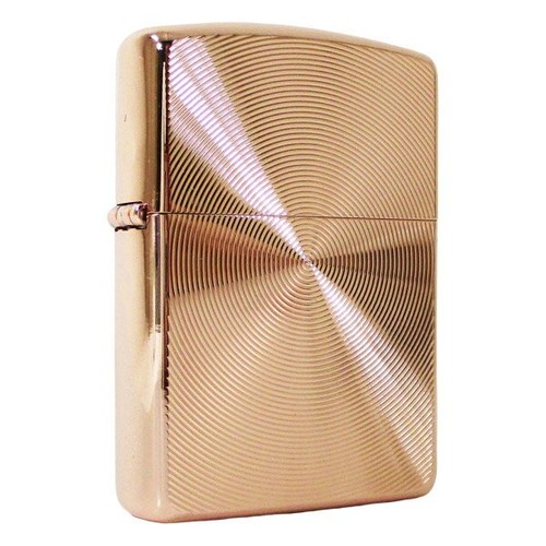 Armor Case Spin Cut Pink Gold Double Sided Zippo Oil Lighter MIB - Picture 2 of 5