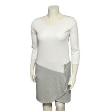 Joan Vass 100% Cotton Lightweight 3/4 Sleeve Sweater Dress Sz-Medium