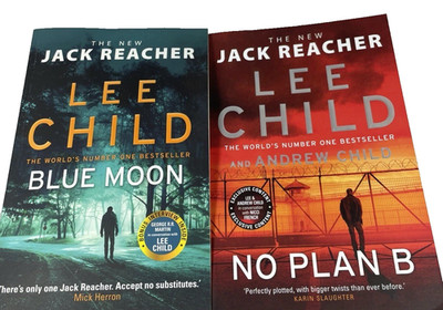 2 X Blue Moon: (Jack Reacher 24) by Lee Child (Paperback, 2019) No Plan B