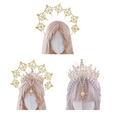 Elegant Pearls Headband Baroque Tiaras Hairband Wedding Bride Hair Accessories