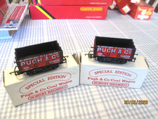2 x Hornby R010 Gauge- H. Pugh & Co Coal Wagons-Boxed