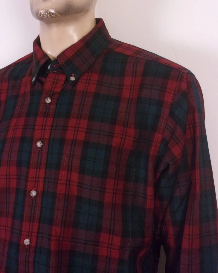 vintage MINTY Sir Pendleton Dress MacCormick Tartan Shirt CRISP 100% Wool USA XL - Image 2 of 4