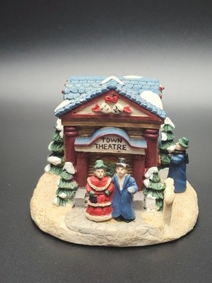 1993 Crystal Falls Vintage Village Town Theatre Christmas Figurine