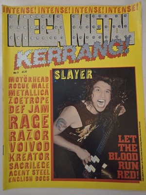 Mega Metal Kerrang! Magazine No.3 Slayer Tom Araya Metallica Motörhead, Kreator