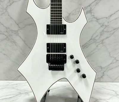 B.C  Warlock Extreme White Electric Guitar Active HH Pickups 24Frets Ship US