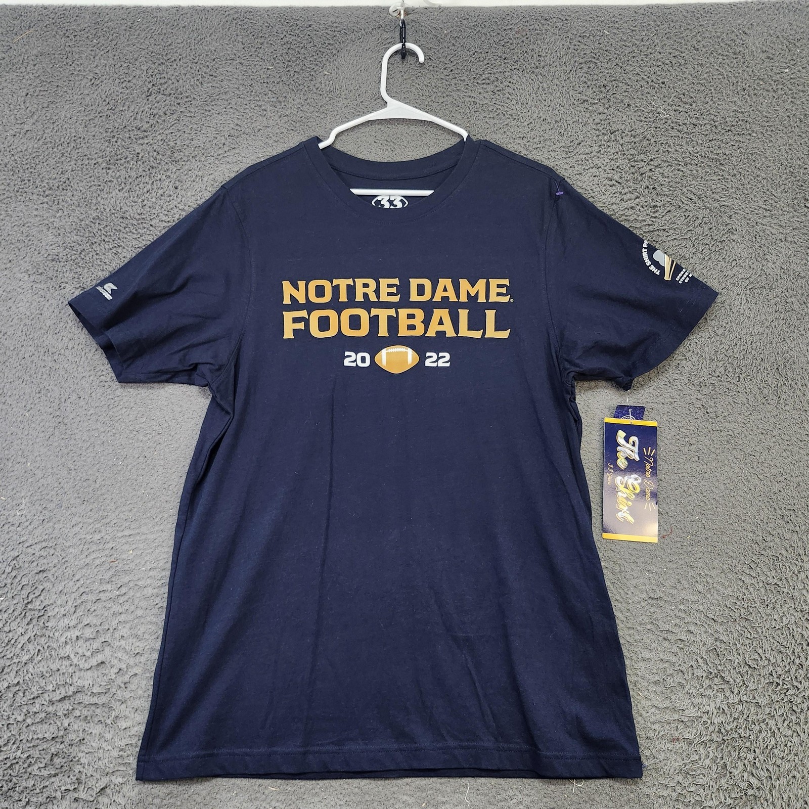 Notre Dame Fighting Irish Shirt Mens Large Blue NCAA Football 2022 The Shirt