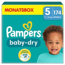 Pampers® Windeln baby-dry™ Monatsbox Größe Gr.5 (11-16 kg) für Babys und...