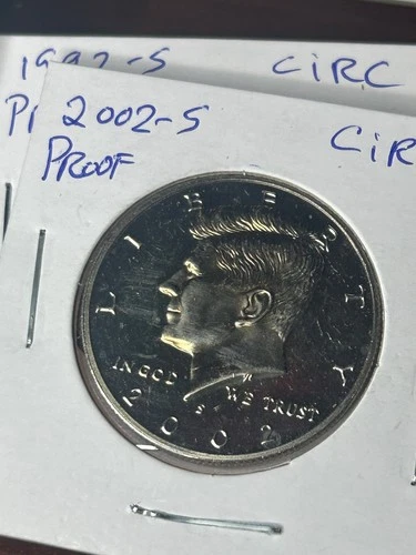2002 S Proof circulated Kennedy Half Dollars ka