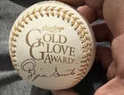 Ozzie Smith Signed Rawlings Baseball 2014 Gold Glove Award Ceremony Ball