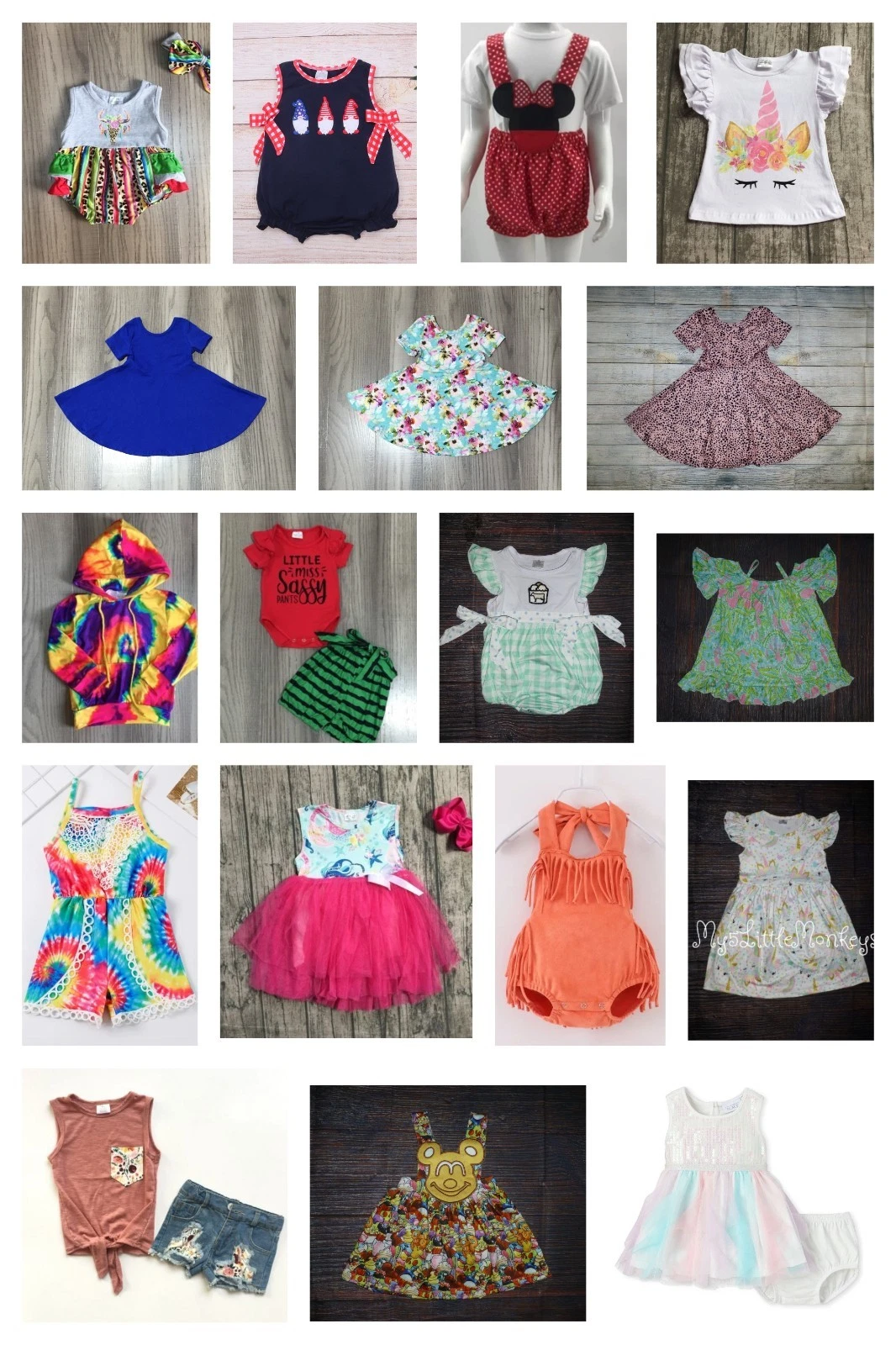 NEW Baby Girls Spring Summer Clothes Lot 6-12 M Boutique Wholesale