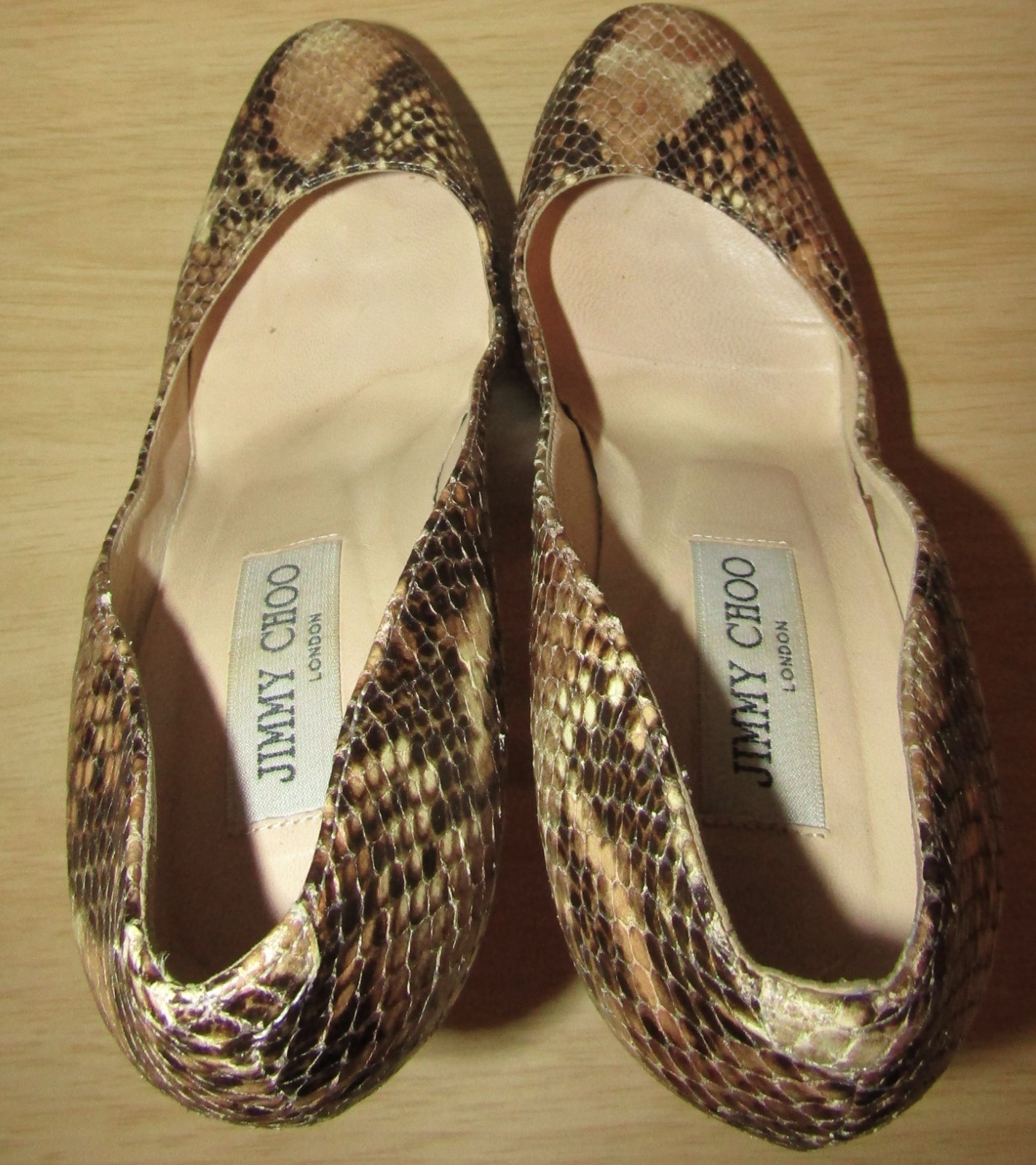 EUC Jimmy Choo Python Snakeskin Platform Heels Pu… - image 6