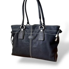 Tod's Tote Bag Navy Leather Authentic Pre-owned Logo High Quality