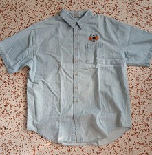 Crystal Springs Denim Short Sleeve Shirt Made In USA XXL 100% Cotton
