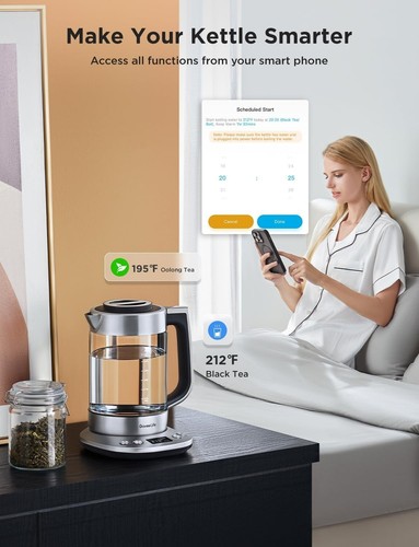 GoveeLife Smart Electric Kettle with Tea Infuser for Loose Leaf Tea, 1.7 L Elect - Picture 7 of 10