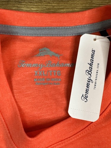 T-shirt Tommy Bahama 2XL Crew North Pointe Tee Dubarry Coral nuova con etichette XXL nuova maglietta - Foto 6 di 15