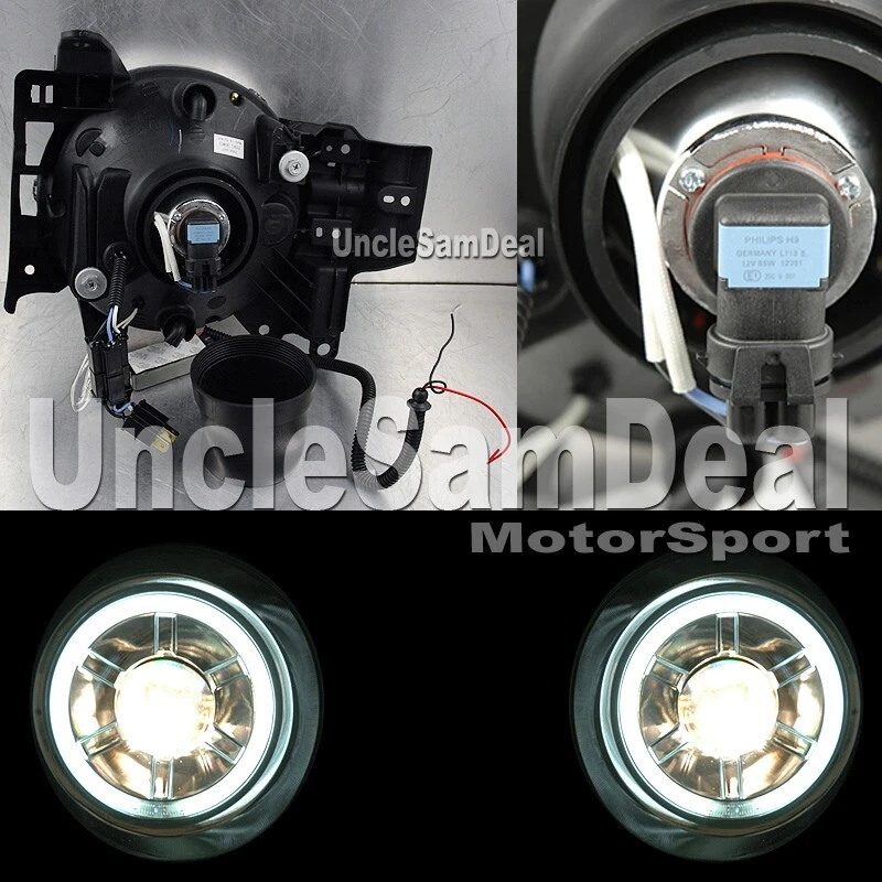 PARA TOYOTA FJ CRUISER X LLANTA HALO BRILLANTE PROYECTOR TRANSPARENTE PAR CROMO Foto 2 de 2