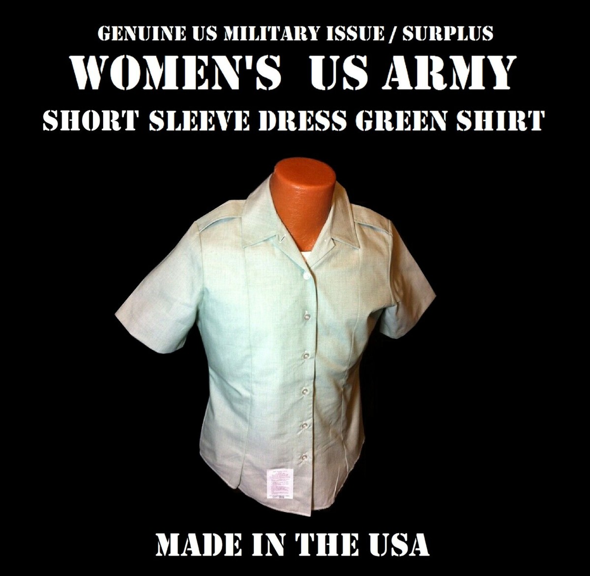 US ARMY WOMENS DRESS GREEN SHORT SLEEVE CLASS B UNIFORM SHIRT Pick Your Size