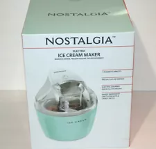 Nostalgia Electric One Pint Ice Cream Maker Gelato Frozen Yogurt Sorbet NEW