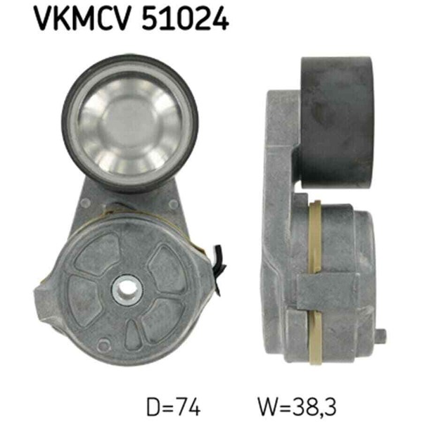 Skf Spannrolle, Keilrippenriemen Vkmcv 51024-image