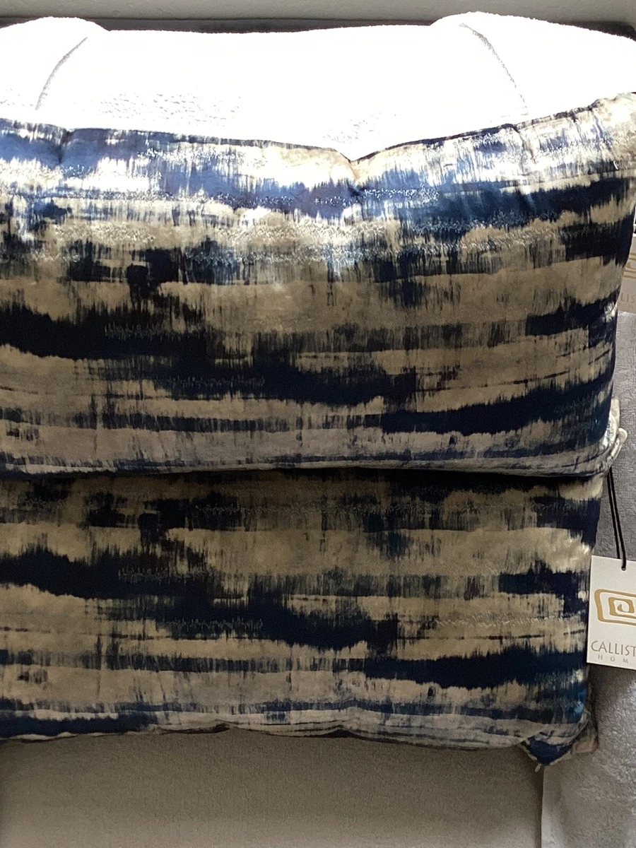 Blue and top cream lumbar pillow