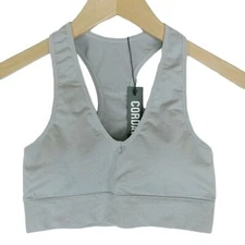 Cordaw Sports Bra NWT Small Gray Racerback Seamless Activewear Training Workout