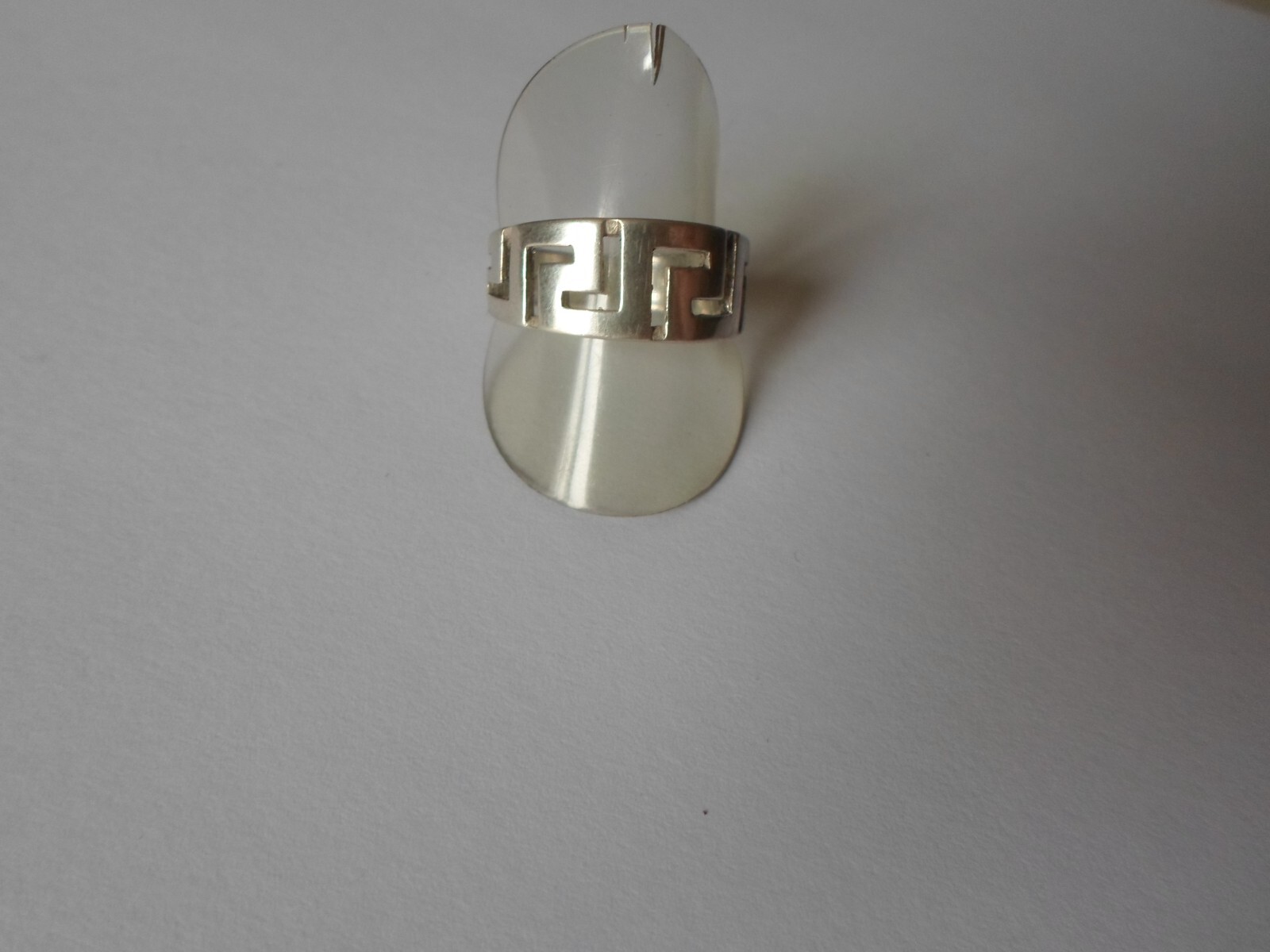 solid silver ring, openwork labyrinth, size 60 - image 7