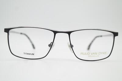 Brille RUUD VAN DYKE 1207 Titanium Schwarz Silber Oval Brillengestell Neu