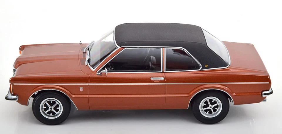 KK Scale 1:18 FORD TAUNUS GXL SEDAN VINYL ROOF BROWN METALLIC & FLAT BLACK 1971 - Immagine 3 di 4