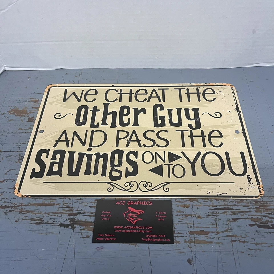 FUNNY GARAGE SHOP TIN SIGN FUNNY SHOP SIGN CAR REPAIR MAN CAVE - Image 4 of 4