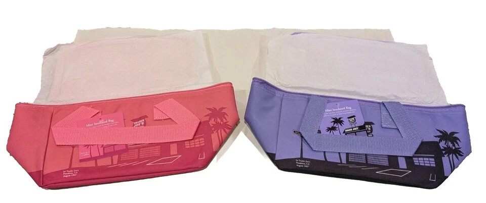 Trader Joes Valentines Mini Insulated Tote in Pink or Lavender