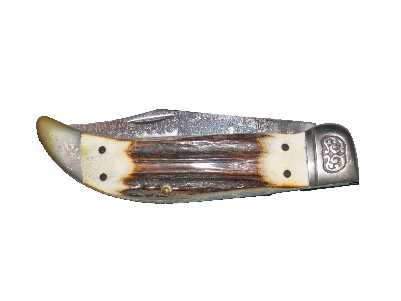 Mango de hueso Schrade caza Cuchillos de Hoja Fija De Colección