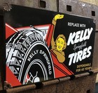 VINTAGE KELLY SPRINGFIELD TIRES  12” PORCELAIN GAS SIGN ADVERTISING — photo 2