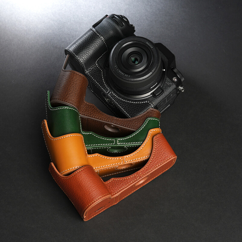 Genuine Leather Half Case for Nikon Z6III Z63 Camera Handmade