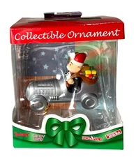 Basic Fun Monopoly Christmas Ornament Guy Driving Car Pennybags in Car 2004