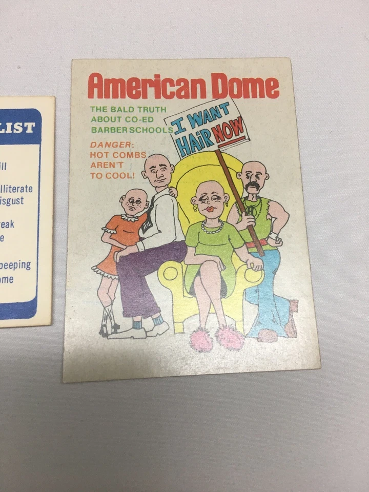 Fleer Crazy Covers 1974 pieza de rompecabezas y tarjetas adhesivas American Dome Seventons Foto 4 de 4