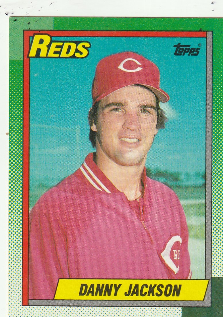 FREE SHIPPING-MINT-1990 Topps Danny Jackson Cincinnati Reds 445 PLUS BONUS CARDS