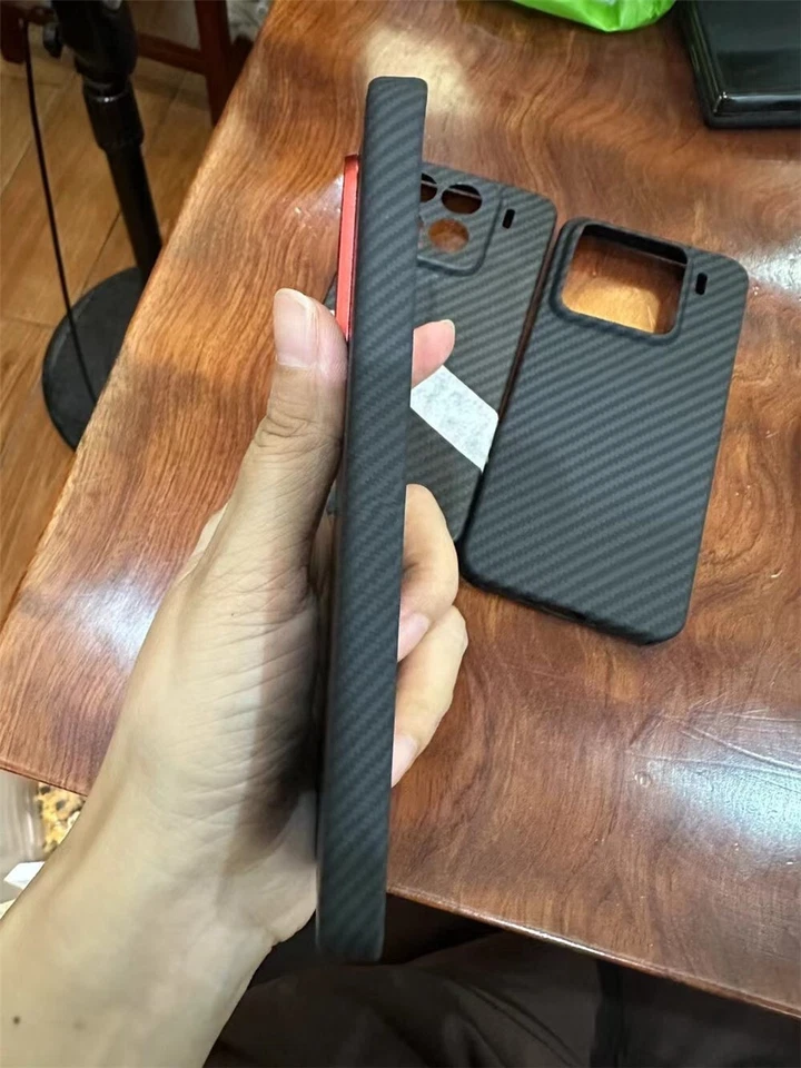 Funda rígida genuina de fibra de carbono real de aramida para Xiaomi Mi 15 mate blindaje Foto 4 de 4