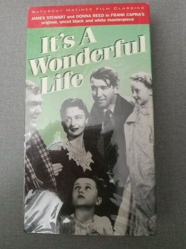 Frank Capra's It's a Wonderful Life VHS original 1946 noir et blanc neuf SCELLÉ  - Photo 1/5