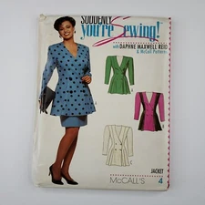 McCall's 0094 Misses Unlined Jacket Or Shirt Sewing Pattern Size 6-24 Uncut 