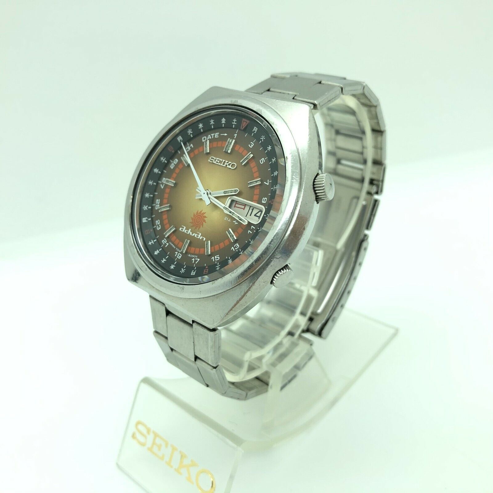 [w1047] SEIKO advan 7019-6050 Automatic Day date Working Original blacelet  VG/EX | eBay