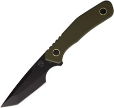 Se7en Plus Strider OD Green G10 Black D2 Steel Tanto Fixed Blade Knife 240502OD