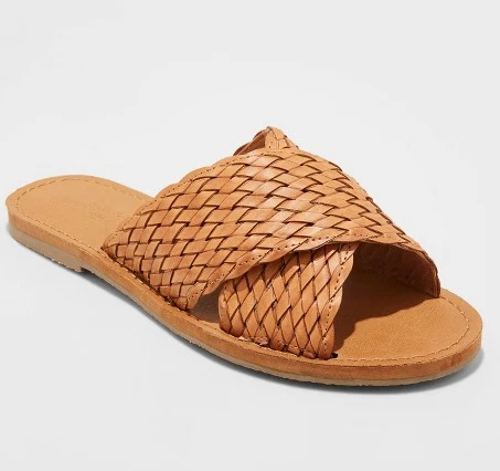 PUMA Sandali da donna Tabitha in tessuto con cinturino incrociato in cognac taglia 11