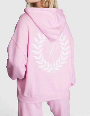 Victoria's Secret Pink Oversized Full Zip Hoodie + Gym Pants Victoria's Secret Pink Oversized Full Zip Hoodie + Gym Pants
