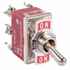 10 x On-Off-On Toggle Switch Screw Terminals 250V 15A DPDT